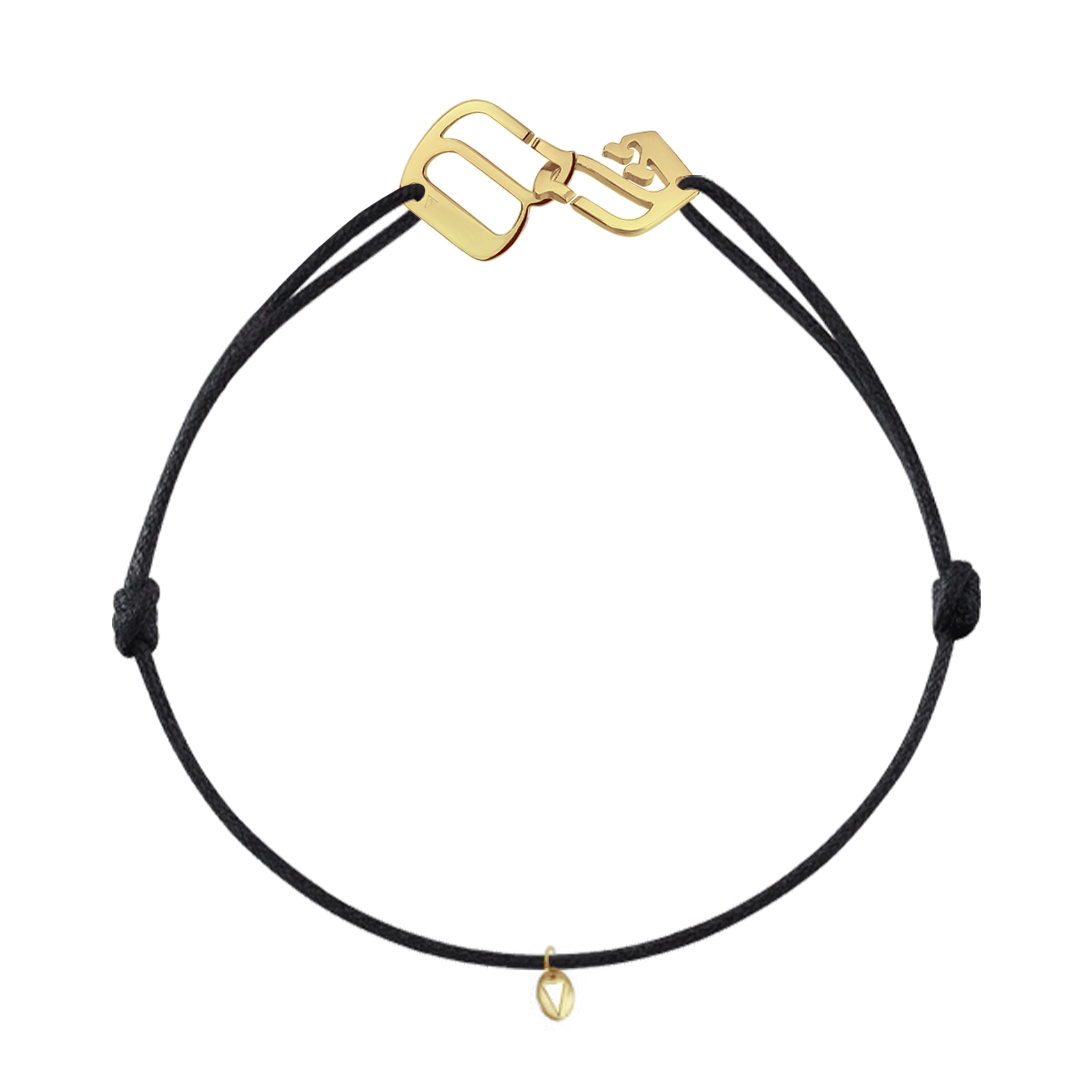 Bracelet Chin & Samech - Or Jaune 18 carats - personnalisable ©AARON KALI