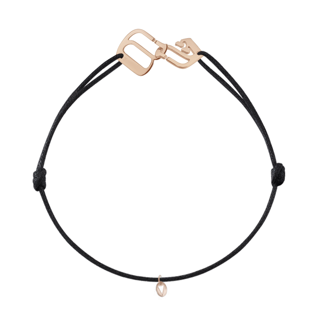 Bracelet Chin & Samech - Or Rose 18 carats - personnalisable ©AARON KALI