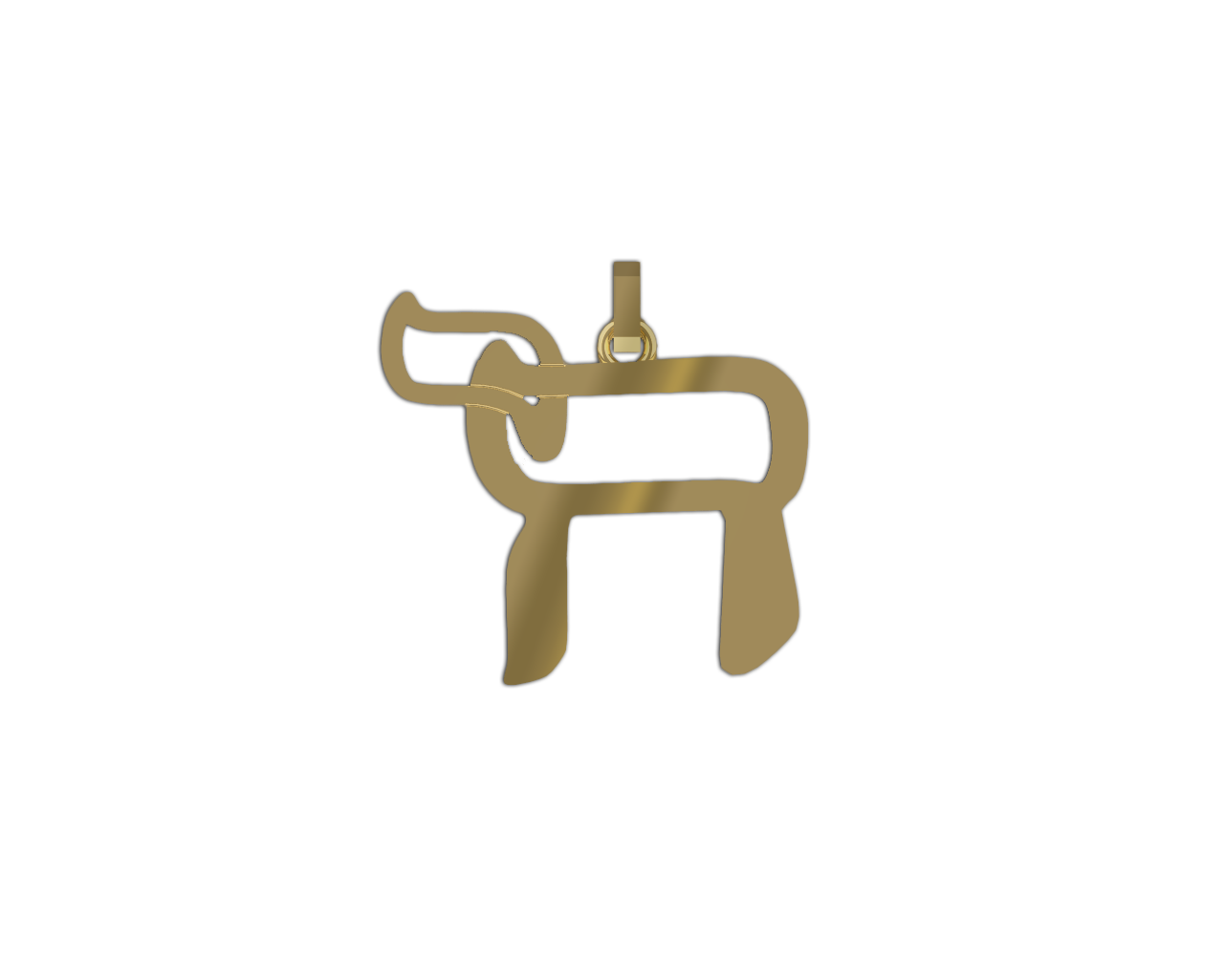 Haï Pendentif or 18K - Grand modèle