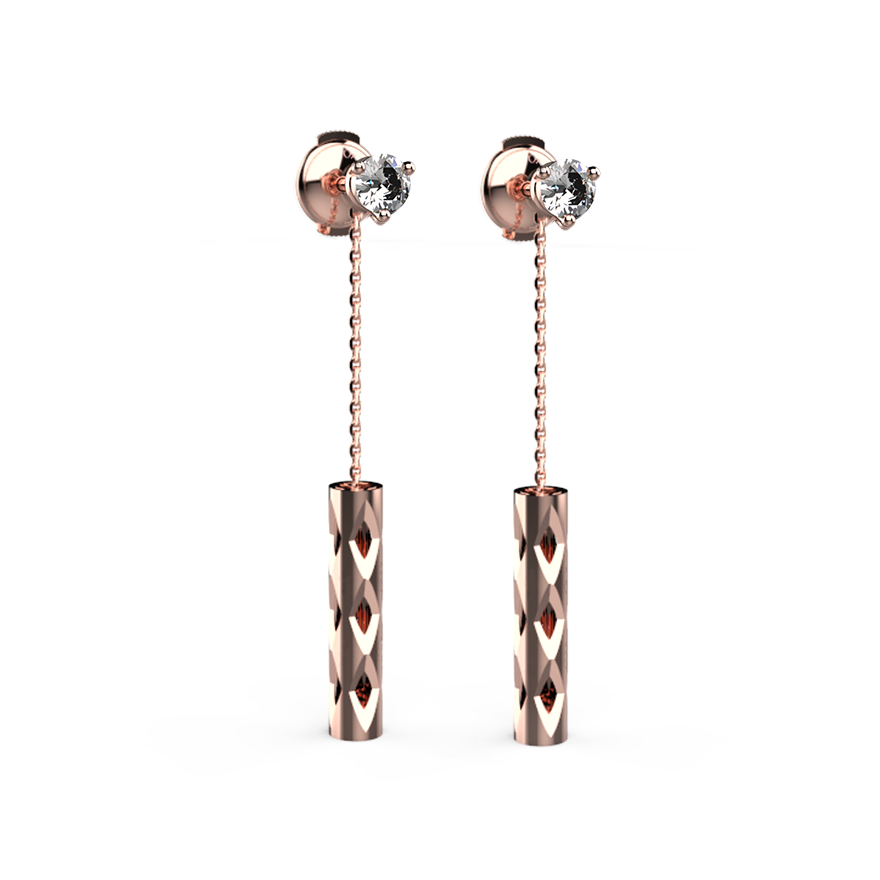 Boucle d'Oreille Totem Diamant blanc