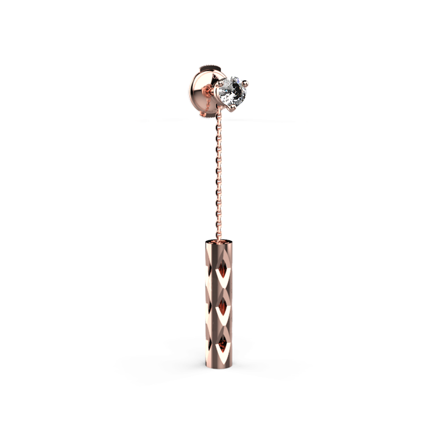 Boucle d'Oreille Totem Diamant blanc