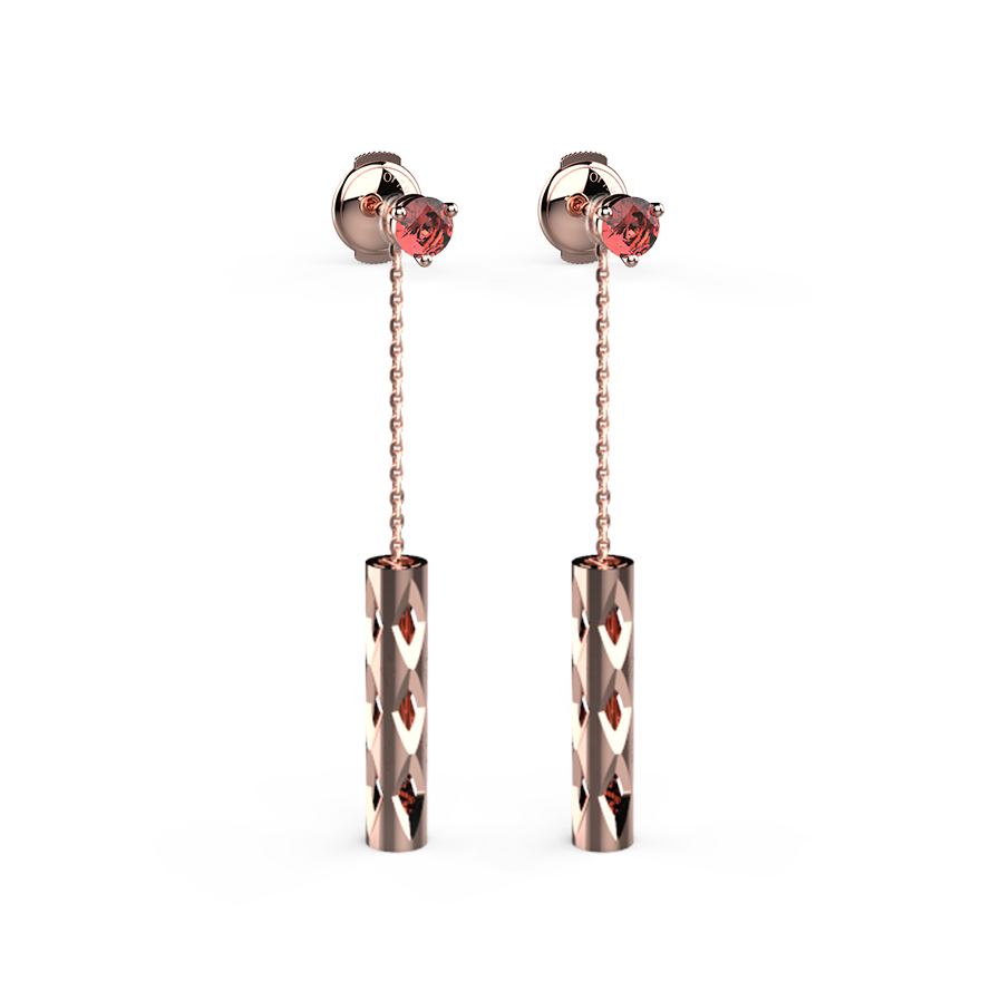 Boucle d'Oreille Totem Rubis