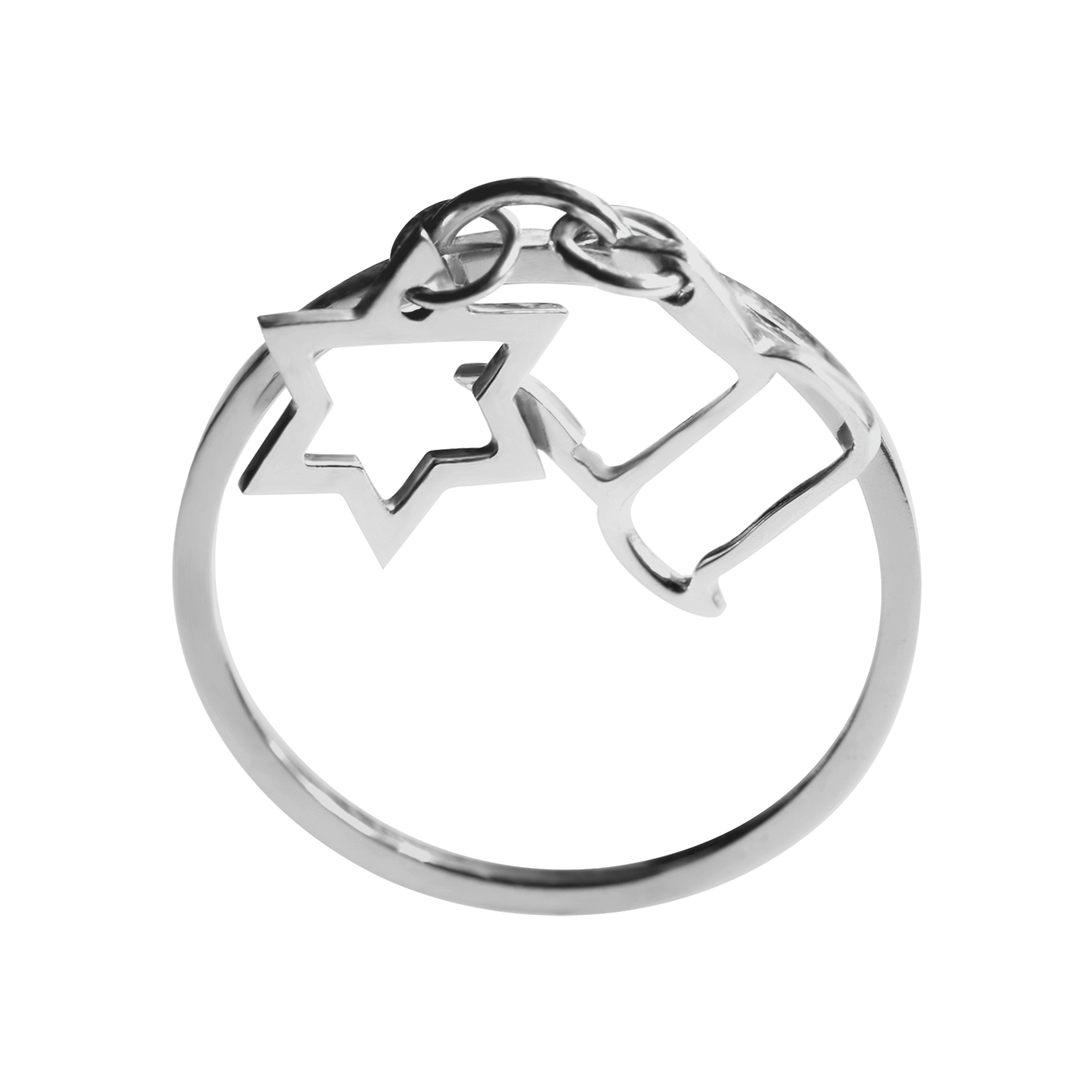Bague Reth et Magen David Or 18 carats