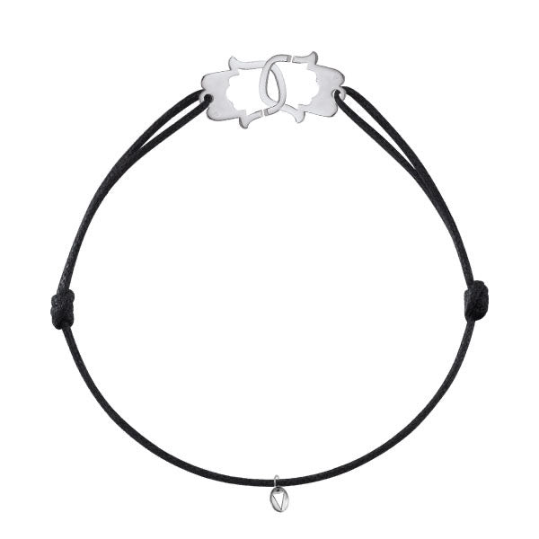 Bracelet Hamsa - Or Gris 18 carats - personnalisable ©AARON KALI
