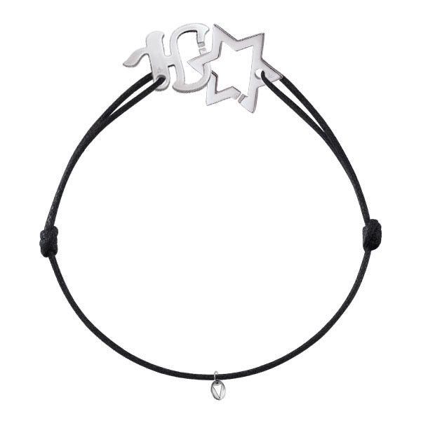 Bracelet Aleph & Maguen David - Or Gris18 carats - personnalisable ©AARON KALI