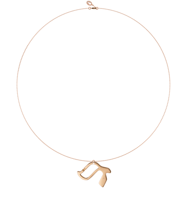 L04R- Collier pendentif GUIMEL- lettre hebraïque - Or 18k ©AARON KALI