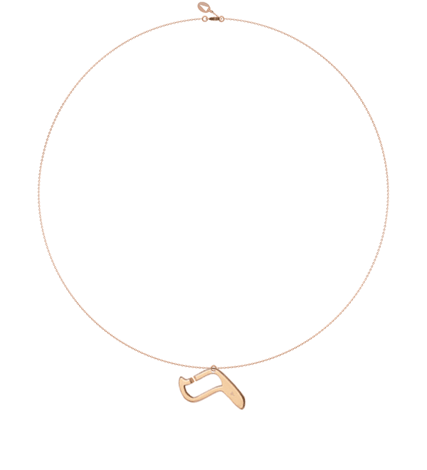 L07R- Collier pendentif vav - lettre hebraïque - Or 18k ©AARON KALI