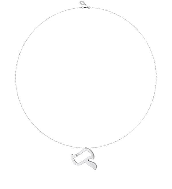 L08G- Collier pendentif RETH- lettre hebraïque - Or 18k ©AARON KALI