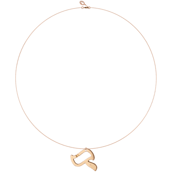 L08R- Collier pendentif RETH- lettre hebraïque - Or 18k ©AARON KALI