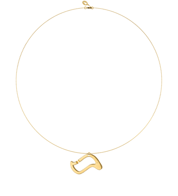 L11J- Collier pendentif RETH- lettre hebraïque - Or 18k ©AARON KALI