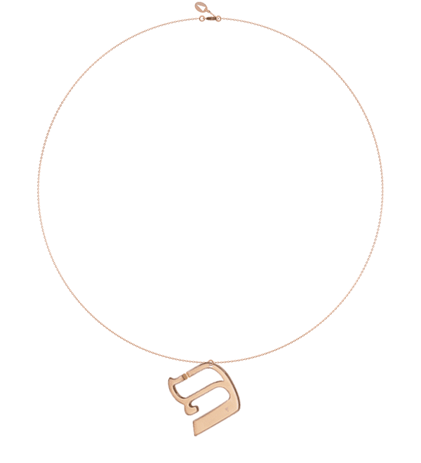 L20R - Collier pendentif FEH - lettre hebraïque - Or 18k ©AARON KALI