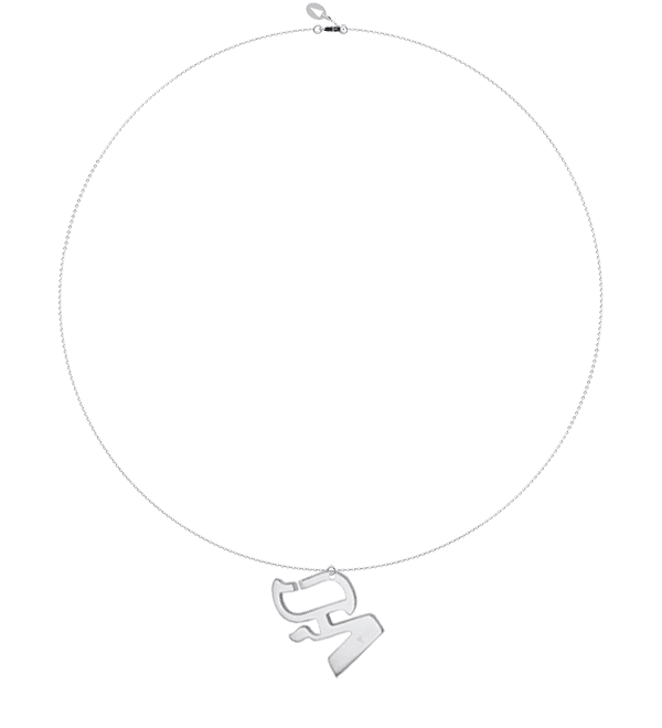 L21G - Collier pendentif TSADIK - lettre hebraïque - Or 18k ©AARON KALI