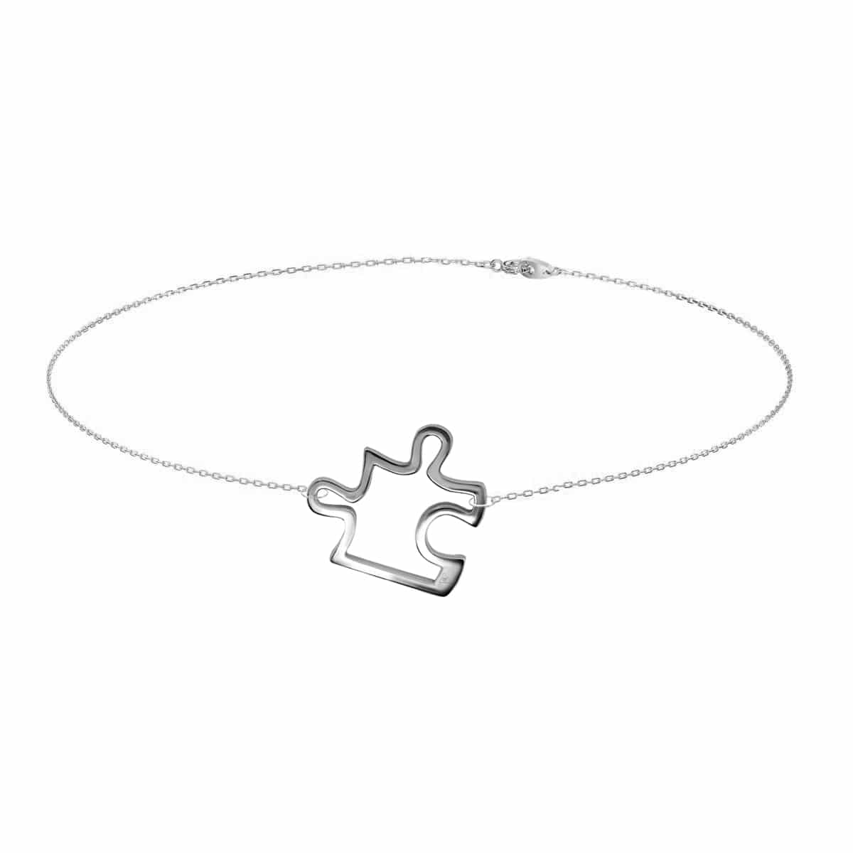 Puzzle me, bracelet en or Gris 18 carats - collection puzzle - Bracelet Chaine homme - femme - personnalisable ©AARON KALI