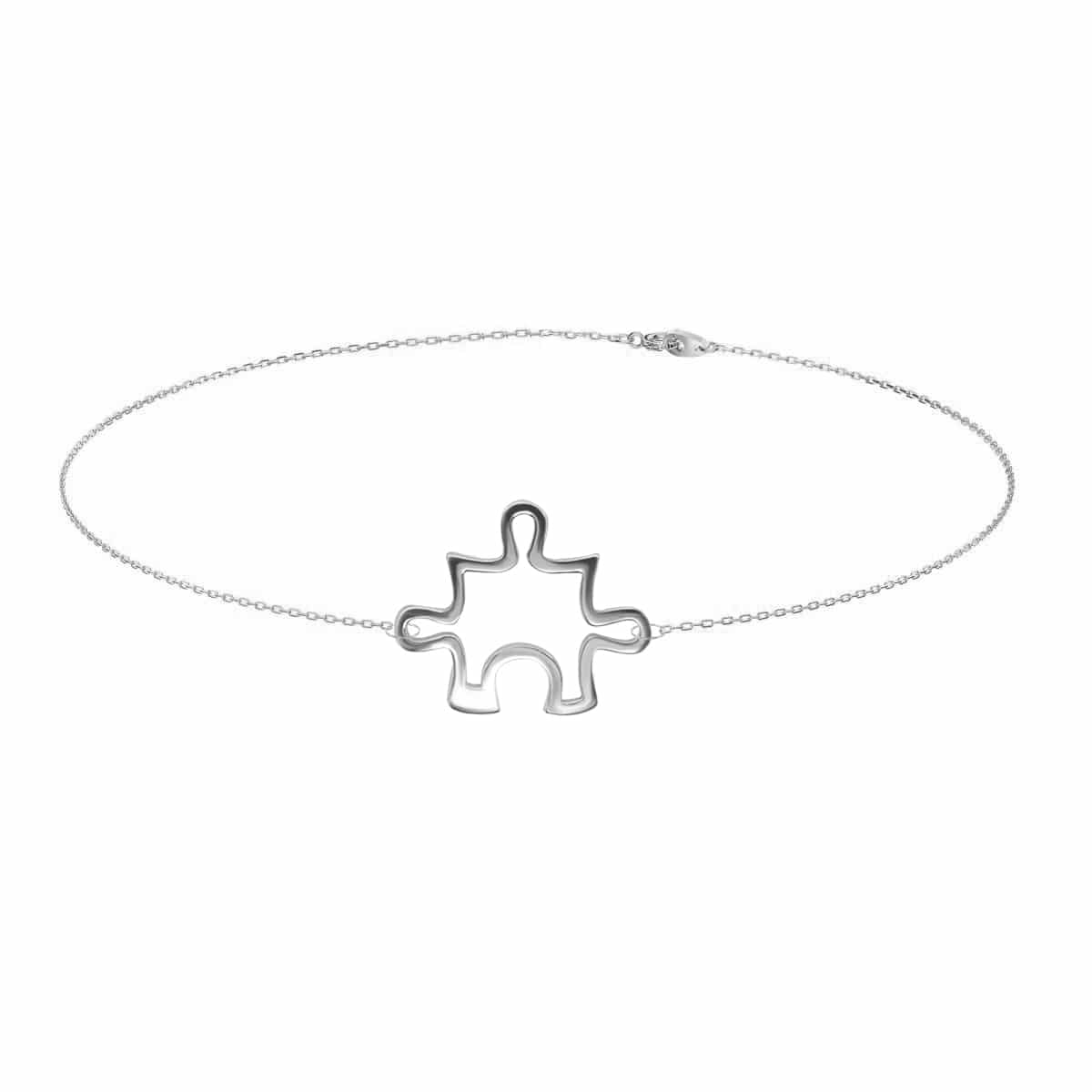 Puzzle You, bracelet en or Gris 18 carats - collection puzzle - Bracelet Chaine homme - femme - personnalisable ©AARON KALI