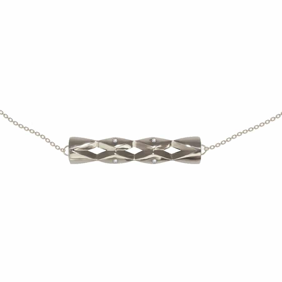 Collier Totem en or gris - collection Totem - AARON KALI -Collier - Or Gris - personnalisable ©AARON KALI