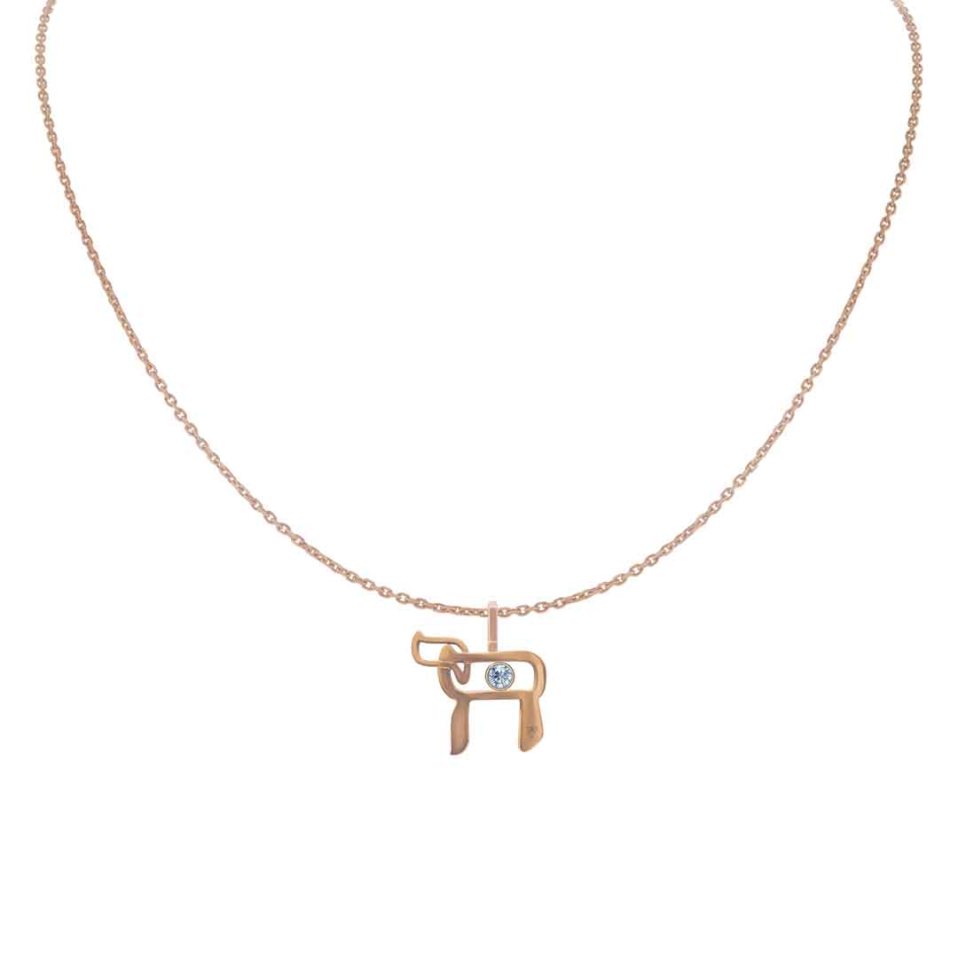 Collier Haï sur chaîne en Or 18 carats et Diamant en serti clos