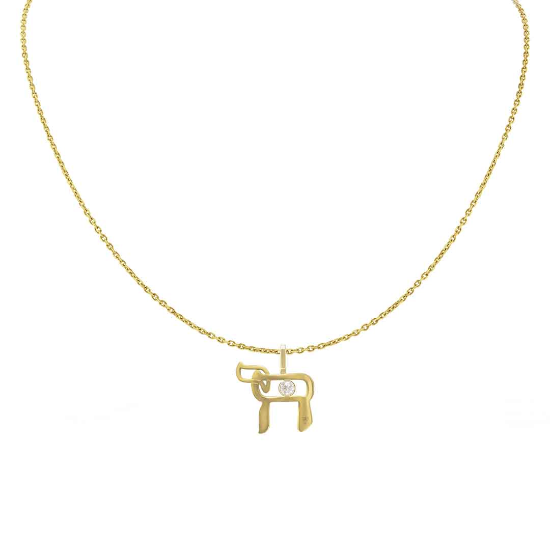 Collier Haï sur chaîne en Or 18 carats et Diamant en serti clos