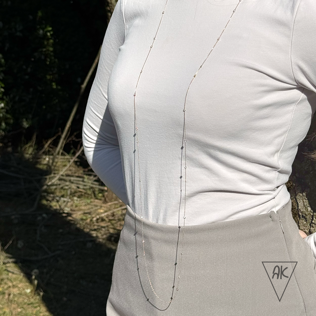 Sautoir or 18k & diamants – 4 portés en un seul bijou