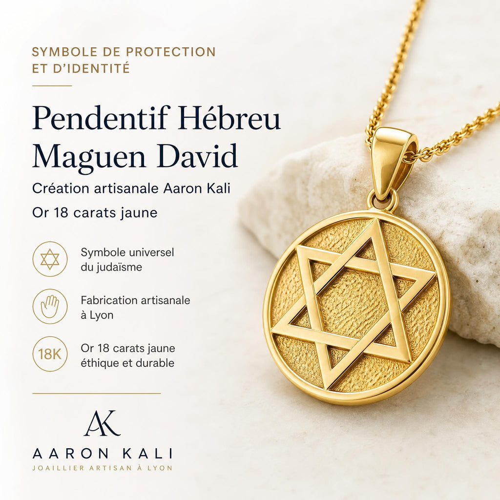 Maguen david, haï, lettre hébraïque : comment choisir le pendentif en or 18k qui vous ressemble vraiment ?