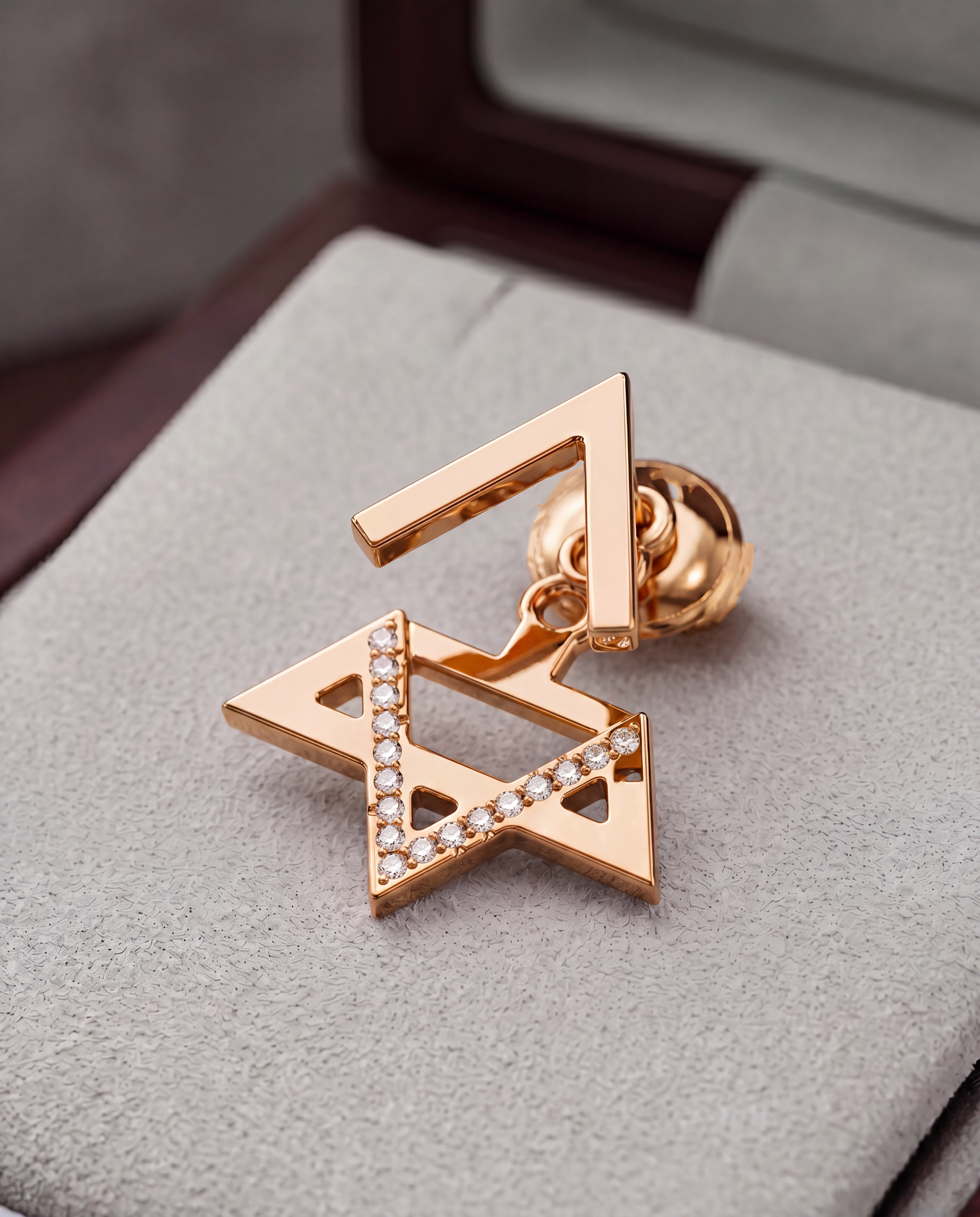 Boucles d'oreilles Maguen David or 18k Invisibles | Aaron Kali