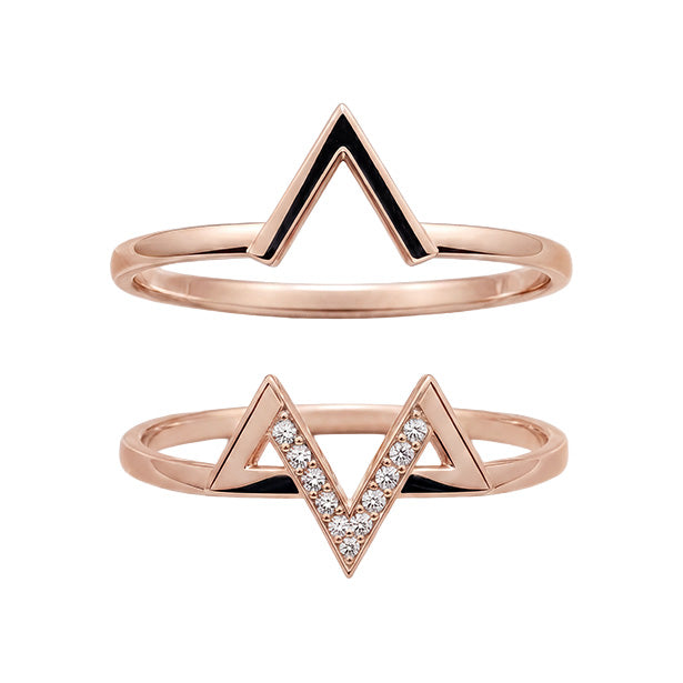 Bague Maguen David or 18k double anneau | Aaron Kali