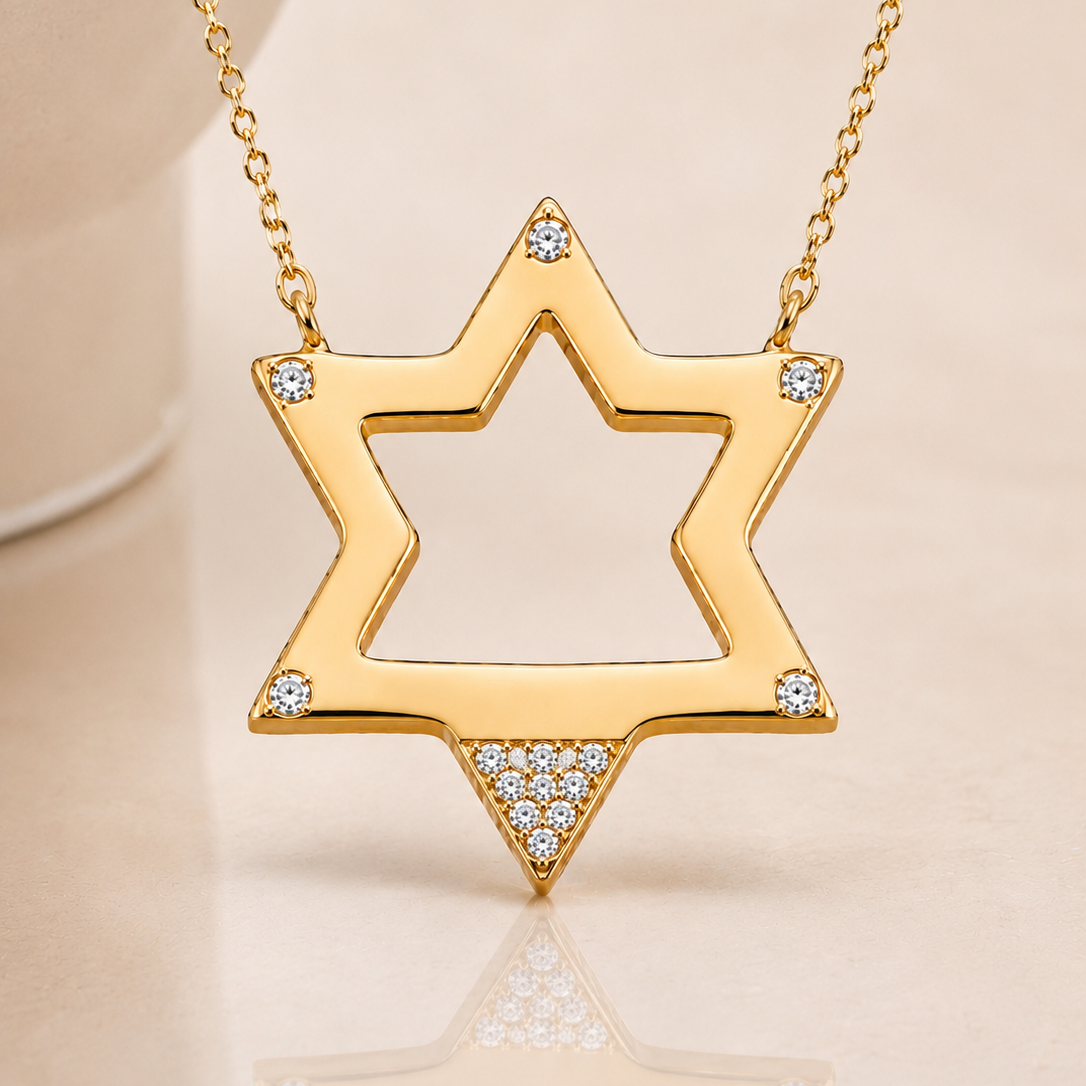 Pendentif Magen David Or 18k & Diamants