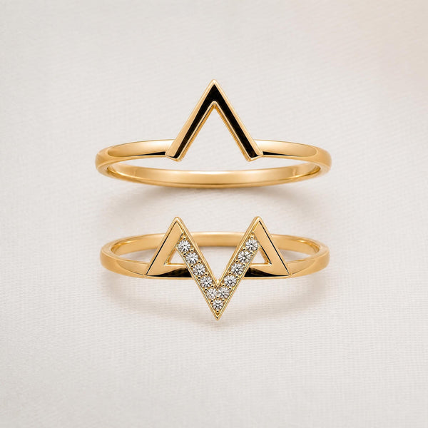 Bague Maguen David or 18k double anneau | Aaron Kali