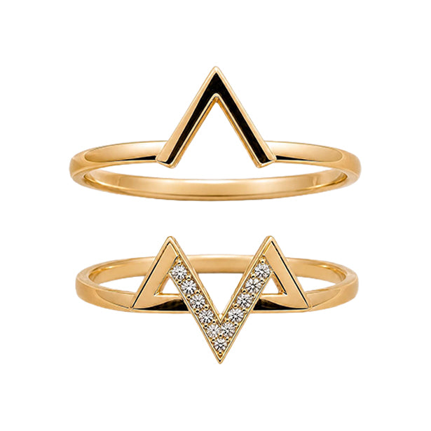 Bague Maguen David or 18k double anneau | Aaron Kali