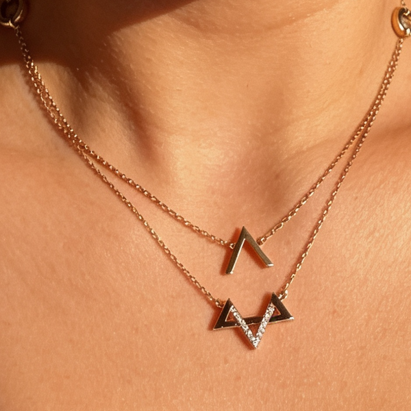 Collier invisible Magen David Or 18k