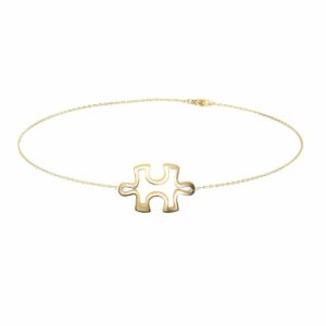 Bracelet Puzzle us - Bracelet chaine en Or - Or Jaune 18 carats - personnalisable ©AARON KALI
