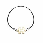 Puzzle US, bracelet en or Jaune 18 carats - collection puzzle - Bracelet sur cordon homme - femme - personnalisable ©AARON KALI