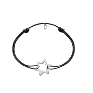 Bracelet Magen David or gris